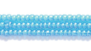 11SB366-TR: CZ Seed Bead Sfinx Trans DK Aqua 11/0-1HK
