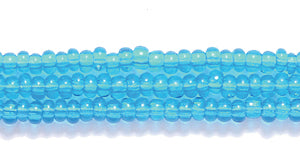 11SB266R: CZ Seed Bead Trans MED DK Aqua 11/0-1HK