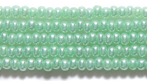10SB684R: CZ Seed Bead Pearl Green 10/0-1HK