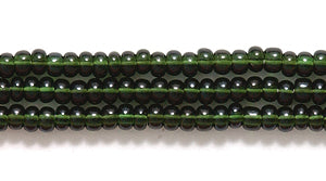 11SB283-DR: CZ Seed Bead Trans DK Olive Green 11/0-1HK