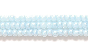 10SB672R: CZ Seed Bead Pearl LT Blue 10/0-1HK