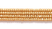 13SB854-CR: CZ Seed Bead Charlotte Cut Metallic Gold 13/0-1HK