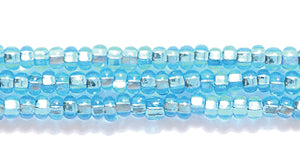 11SB464R: CZ Seed Bead SIL-Line Aqua 11/0-1HK