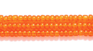 11SB234R: CZ Seed Bead Trans MED Orange 11/0-1HK