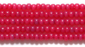 10SB944R: CZ Seed Bead Dyed Bright Red 10/0-1HK