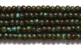 10SB165-52R: CZ Seed Bead Turquoise Blue Travertine Stone 10/0-1HK