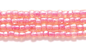 9SC757R: CZ Seed Bead 3-cut Fuchsia Lined Topaz 9/0-1HK