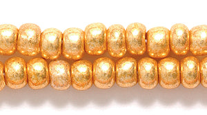 6SB854R: CZ Seed Bead Metallic Gold 6/0-6STR