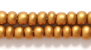 6SB954-MER: CZ Seed Bead Silk Dark Gold 6/0-6STR