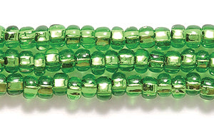 8SB482R: CZ Seed Bead SIL-Line LT Green 8/0-1HK