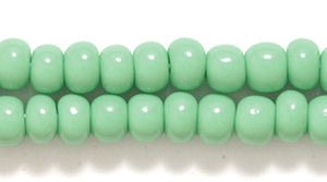 6SB182R: CZ Seed Bead Opaque LT Green 6/0-6STR