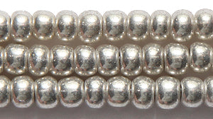 6SB812-2R: CZ Seed Bead Metallic Silver 6/0-6STR