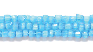 9SC964R: CZ Seed Bead 3-cut Satin Aqua 9/0-1HK