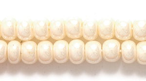 6SB652R: CZ Seed Bead Pearl Eggshell 6/0-6STR