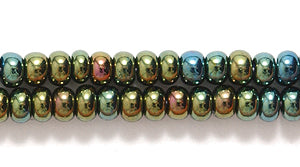 8SB588R: CZ Seed Bead Green Iris AB 8/0-1HK