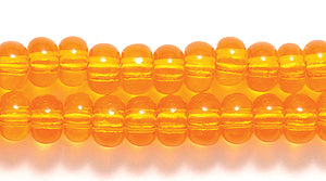 6SB232R: CZ Seed Bead Trans LT Orange 6/0-6STR
