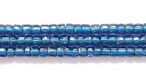 9SC469R: CZ Seed Bead 3-cut SIL-Line Montana Blue 9/0-1HK