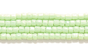 9SC181R: CZ Seed Bead 3-cut Opaque LT Green 9/0-1HK