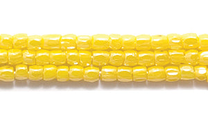9SC326R: CZ Seed Bead 3-cut Luster Opaque DK Yellow 9/0-1HK