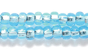6SB462R: CZ Seed Bead SIL-Line LT Aqua 6/0-6STR