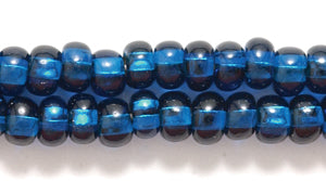 6SB469R: CZ Seed Bead SIL-Line Montana Blue 6/0-6STR