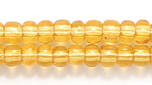 6SB254R: CZ Seed Bead Trans Topaz 6/0-6STR