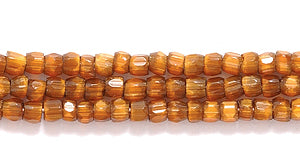 9SC956R: CZ Seed Bead 3-cut Satin Brown 9/0-1HK