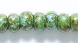 1SB162-52R: CZ Seed Bead Turquoise Blue Travertine 1/0 - 1 STR