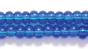 6SB268R: CZ Seed Bead Trans Capri Blue 6/0-6STR
