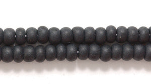 8SB109-MR: CZ Seed Bead Opaque Black Matte 8/0-1HK