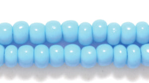 6SB162R: CZ Seed Bead Opaque LT Turquoise Blue 6/0-6STR