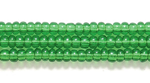 10SB283R: CZ Seed Bead Trans MED Green 10/0-1HK