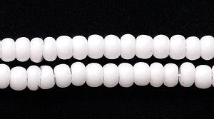 8SB112R: CZ Seed Bead Opaque White 8/0-1HK