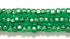 8SB484R: CZ Seed Bead SIL-Line Spring Green 8/0-1HK