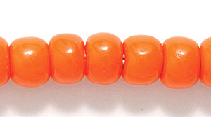 1SB134R: CZ Seed Bead Opaque DK Orange 1/0 - 1 STR