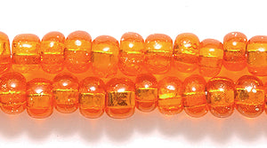 6SB434R: CZ Seed Bead SIL-Line Orange 6/0-6STR