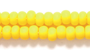 6SB126-MR: CZ Seed Bead Opaque Dark Yellow Matte 6/0-6STR