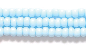 8SB161R: CZ Seed Bead Op Pale Turquoise Blue 8/0-1HK