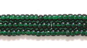 10SB288R: CZ Seed Bead Trans Deep Green 10/0-1HK