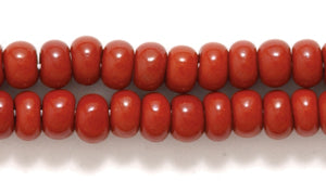 6SB154R: CZ Seed Bead Opaque MED Brown 6/0-6STR