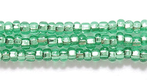 10SB481R: Czech Seed Bead Silver Lined Light Mint Green 10/0 - 1 Hank