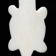 BN228-P: Bone Sea Turtle Plain White 25x48mm 4 Pieces