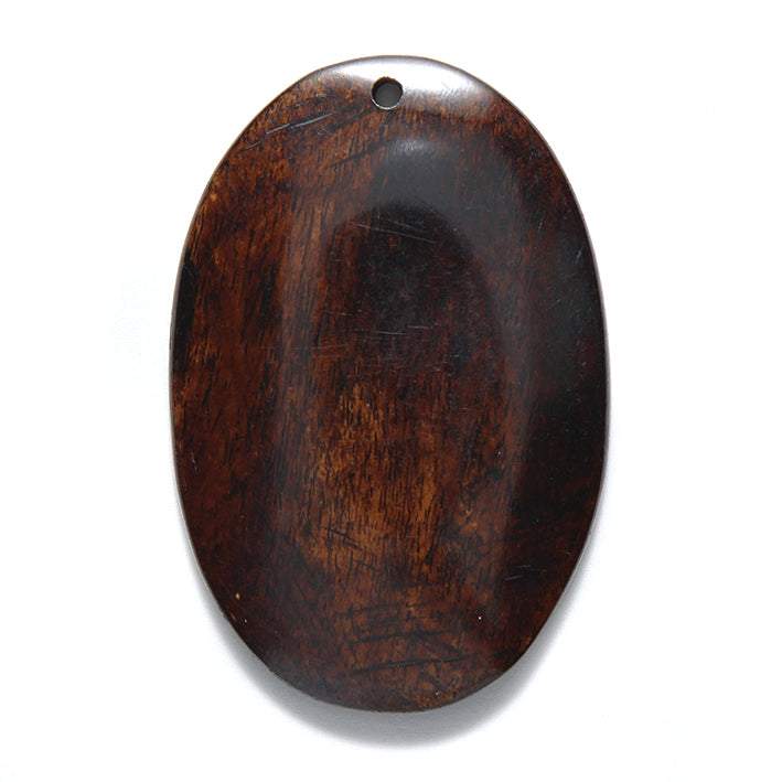 IN118-5B2: Bone Dark Brown Oval Tab 36x54mm Average 4 Pieces