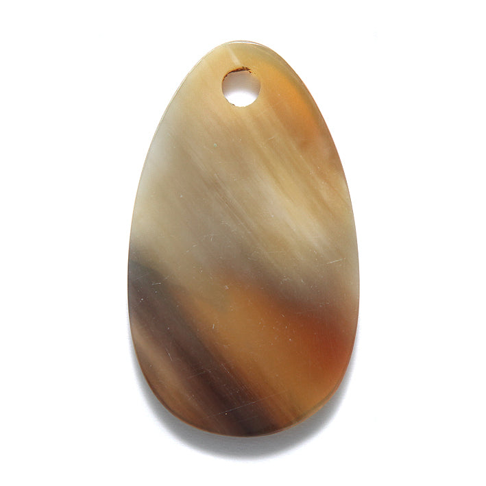 HR123-3: India Horn Pendant Drop 30x51mm - 1 Piece