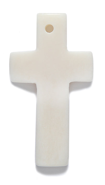 BN375-29: Bone Pendant Cross 26x50mm Average 4 Pieces