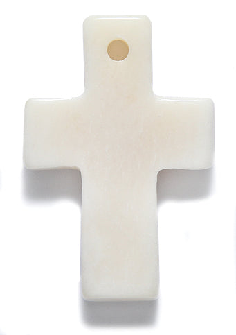 BN375-28: Bone Pendant Cross 23x36mm Average 6 Pieces