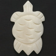 BN228-ST: Bone Sea Turtle White 27x43mm 4 Pieces