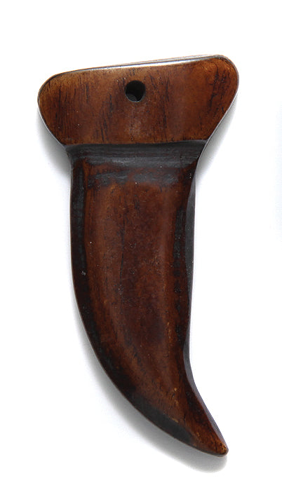 BN375-61: Bone Claw Shape Brown 25x51mm 3 Pieces