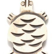 BN228-AD: Bone Turtle With Eye Tea Dyed 20x35mm 5 Pieces