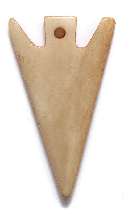 BN375-53: Bone Tea Arrow Head 50mm Average 2 Pieces